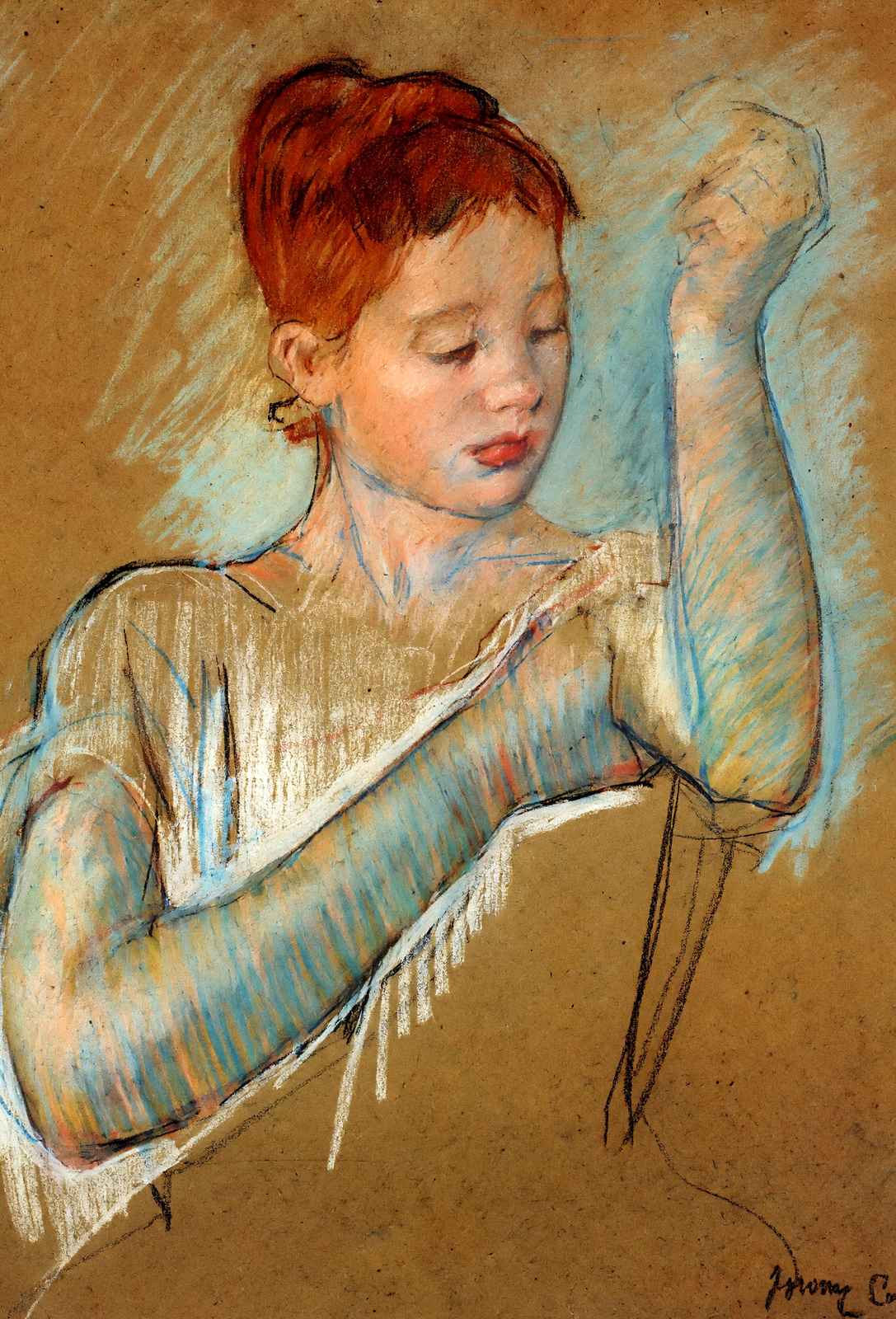 The Long Gloves Art Print 1889 Painting by Mary Cassatt (6 Sizes)