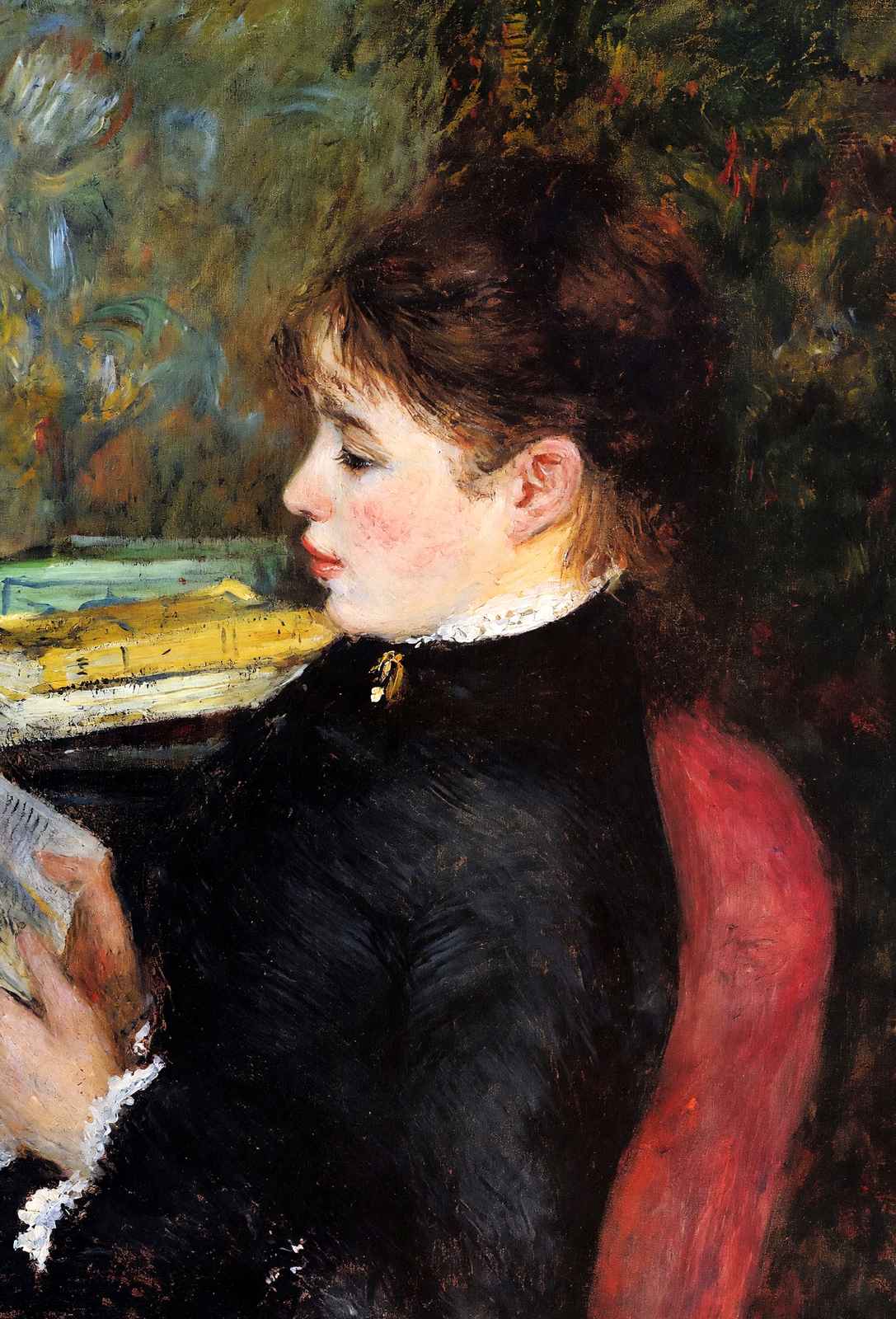The Reader Art Print 1877 Painting by Pierre-Auguste Renoir (6 Sizes)