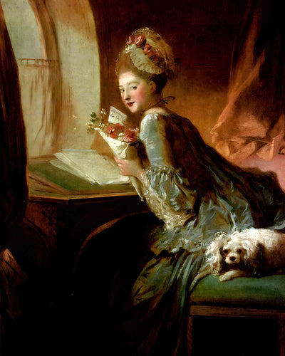 The Love Letter 1779 Painting by Jean-Honore Fragonard 8x10" Art Print