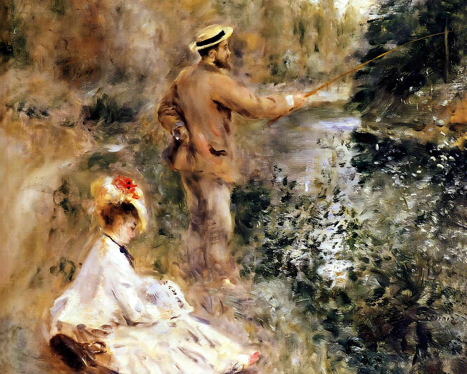 The Fisherman Painting by Pierre-Auguste Renoir 8x10" Art Print (High Quality)