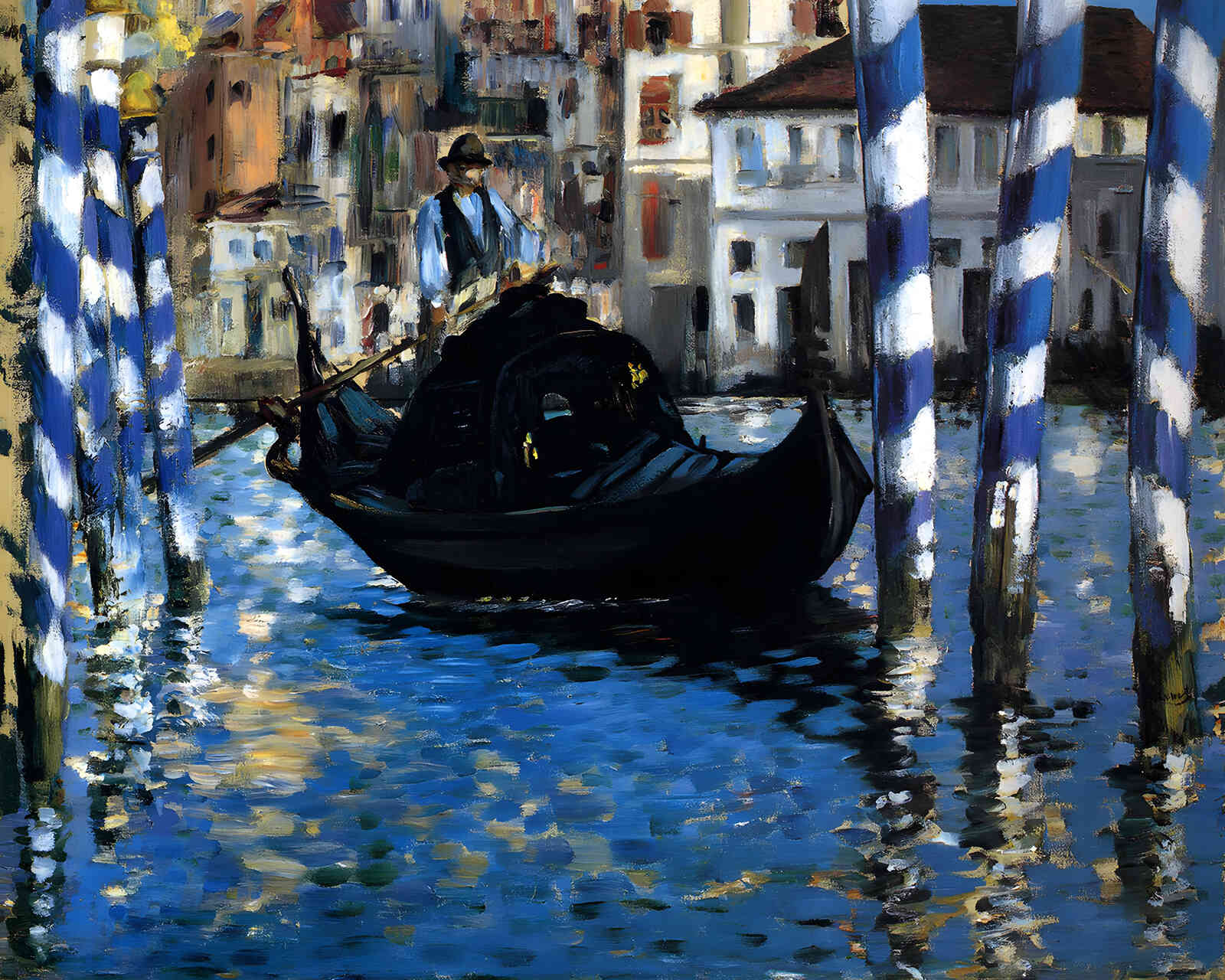 The Grand Canal of Venice (Blue Venice) 1875 Painting by Edouard Manet 8x10" Art Print