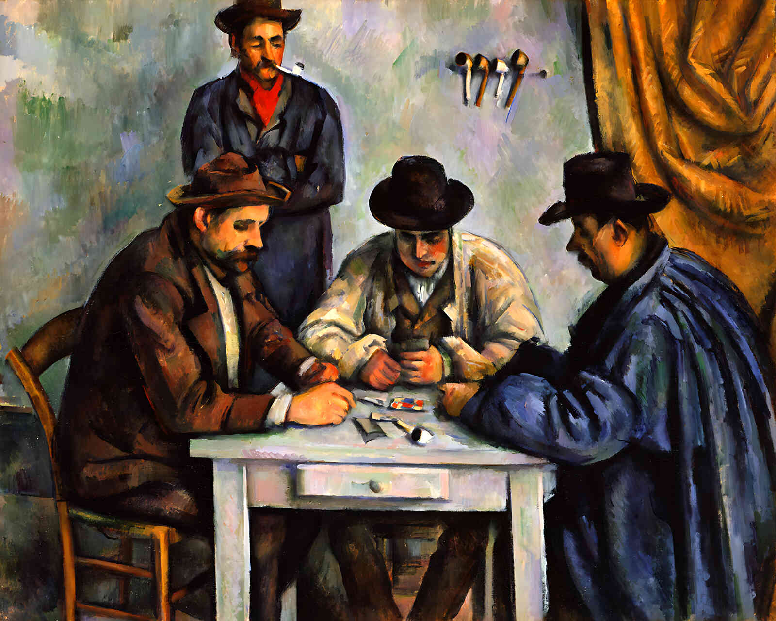 The Card Players () Painting by Paul Cezanne 8x10" Art Print (High Quality)