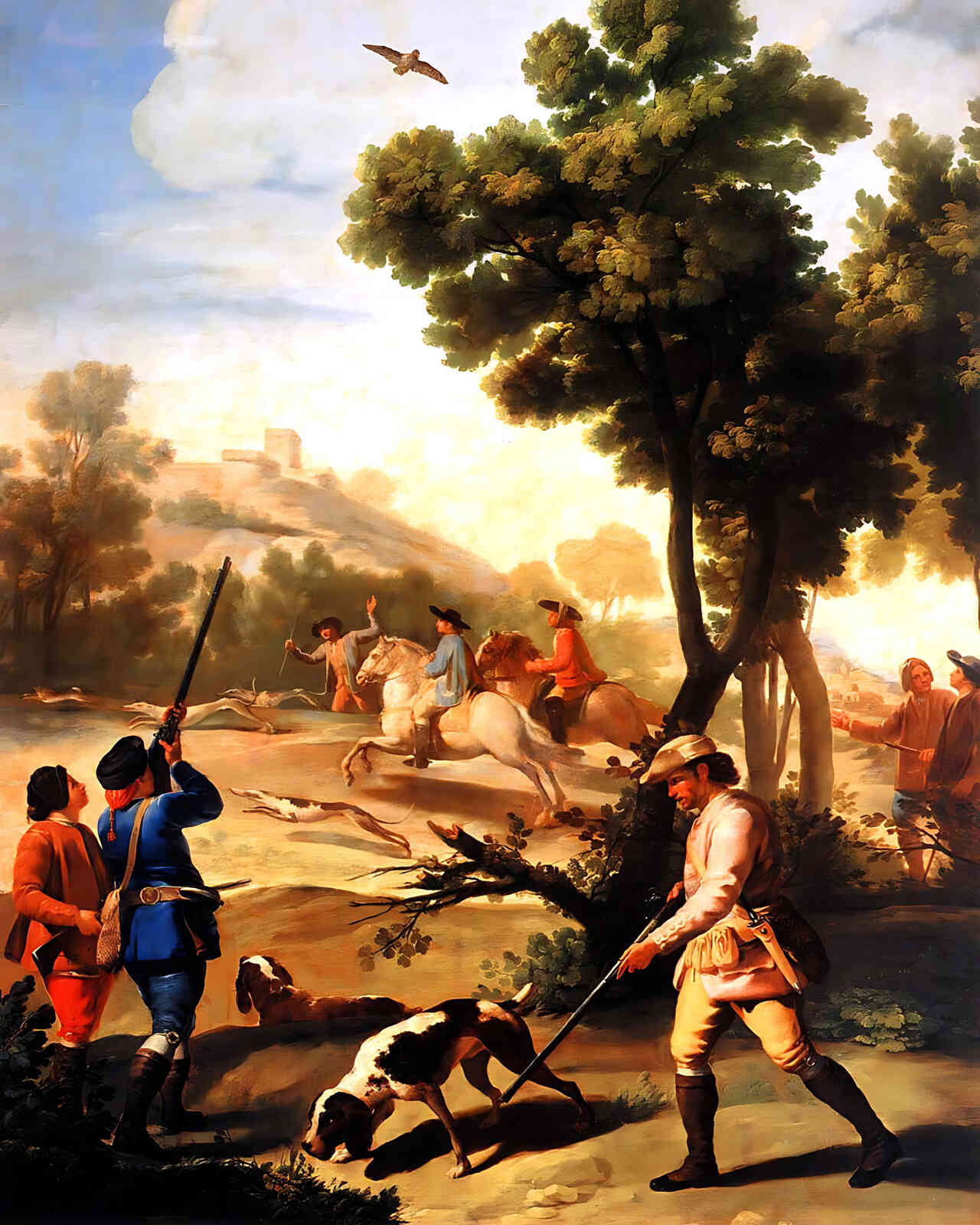 The Quail Shoot Painting by Francisco Goya 8x10" Art Print (Premium Print)