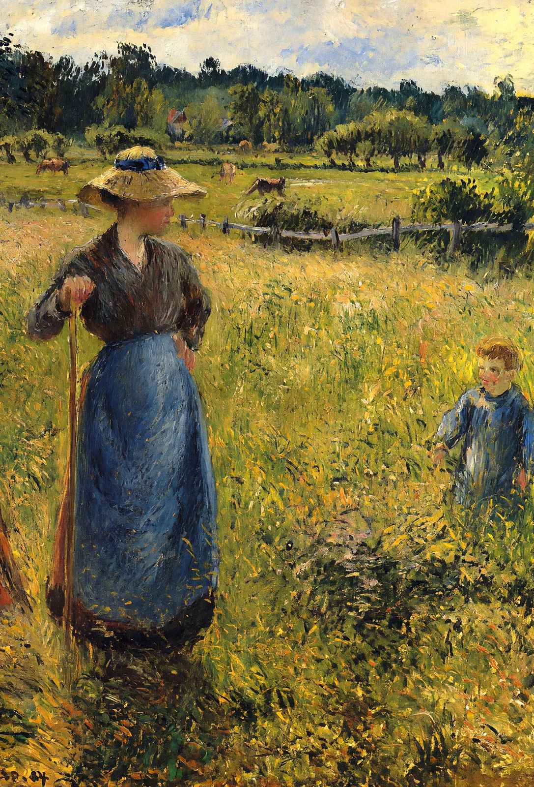 The Tedder 1884 Painting by Camille Pissarro Art Print (6 Sizes) - Acid Free