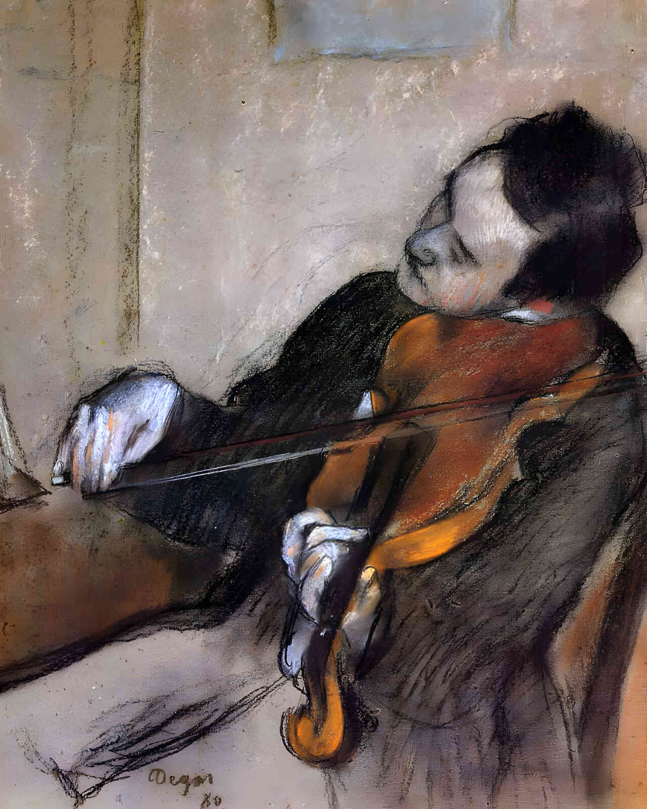 The Violist 1880 Painting by Edgar Degas 8x10" Art Print