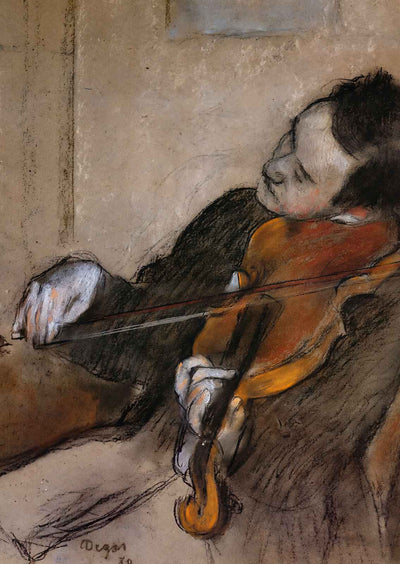 The Violist Art Print 1880 Painting by Edgar Degas (6 Sizes) - Acid Free