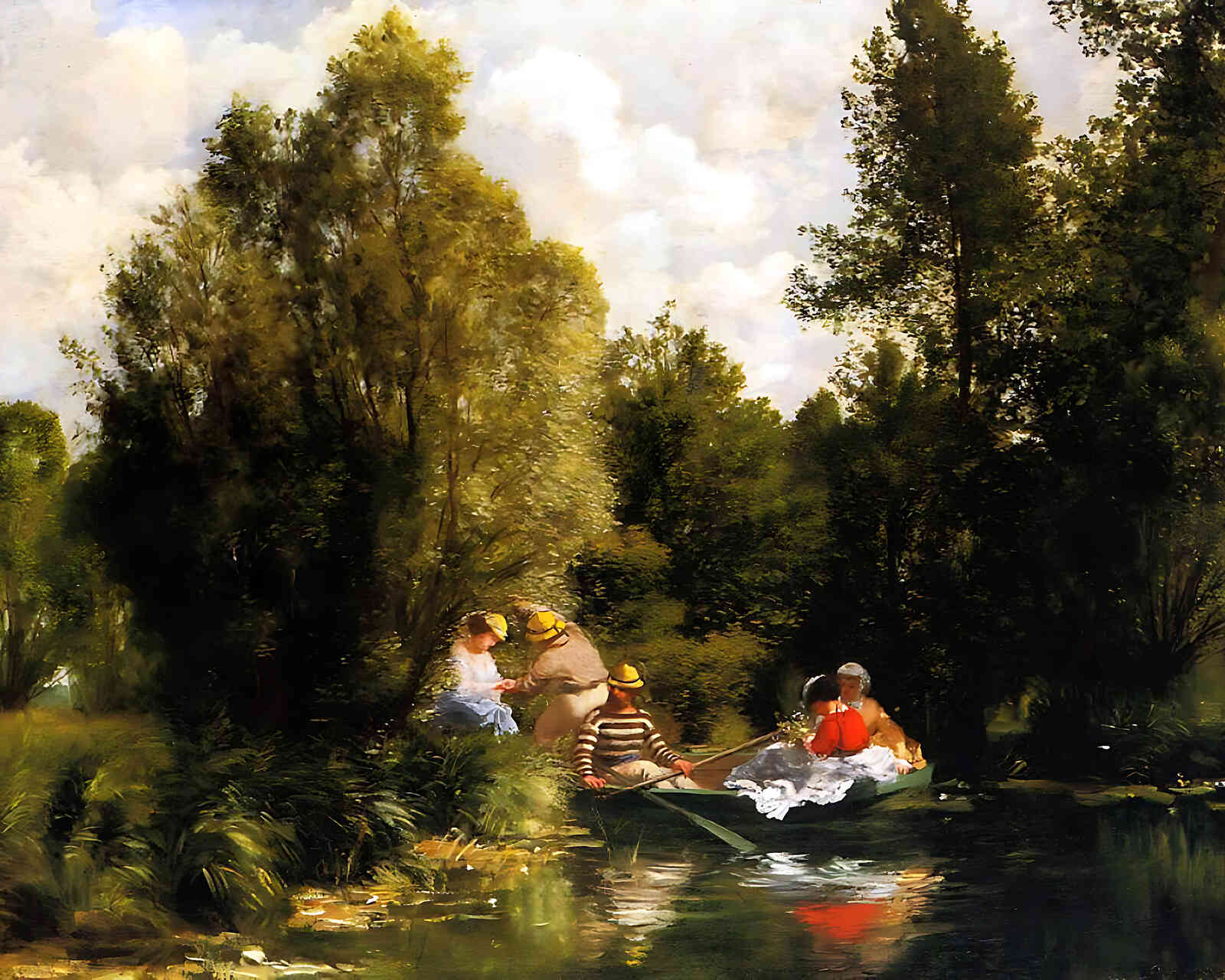 The Fairies Pond Painting by Pierre-Auguste Renoir 8x10" Art Print - Restored