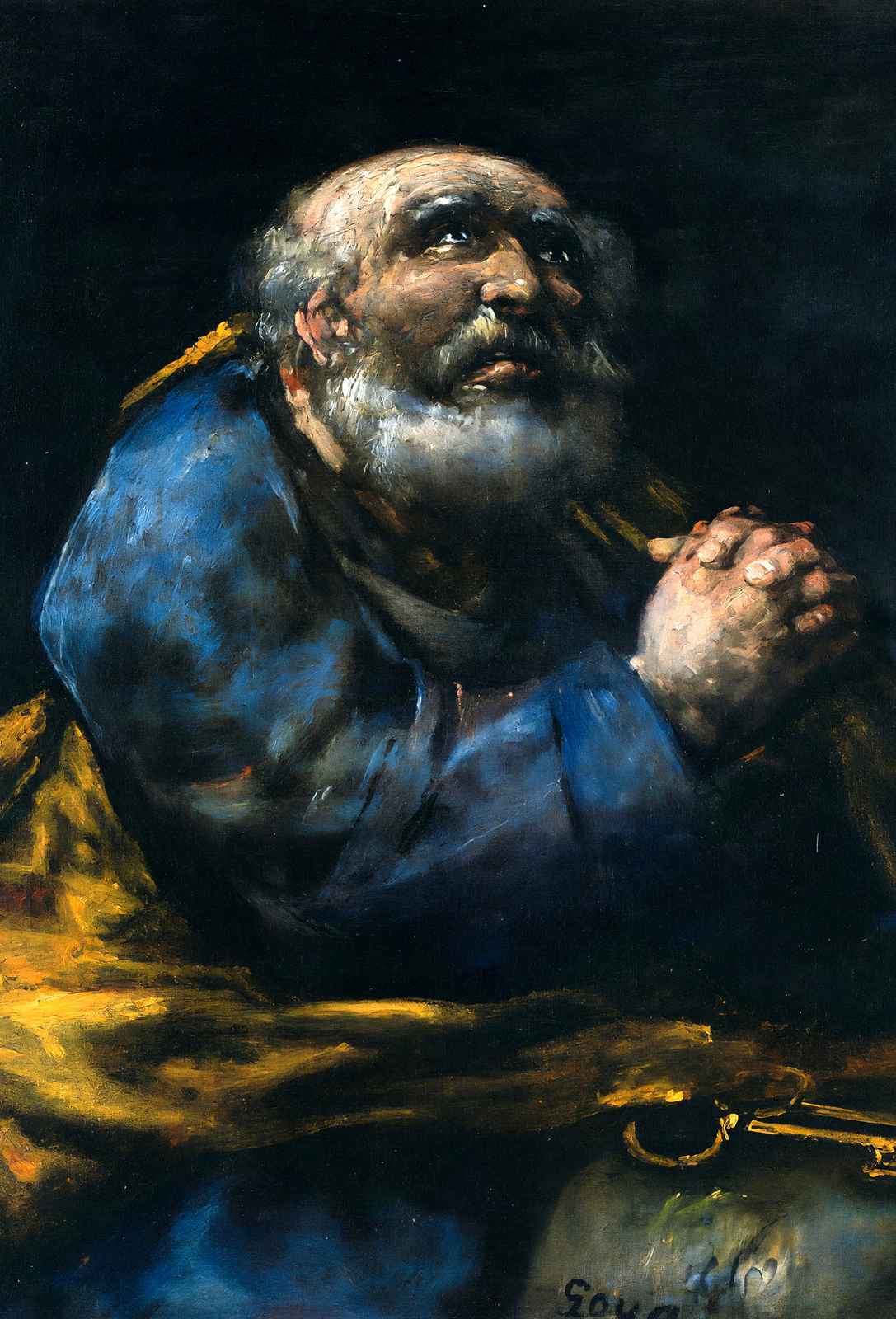 The Repentant Saint Peter Art Print 1824 Painting by Francisco Goya (6 Sizes)