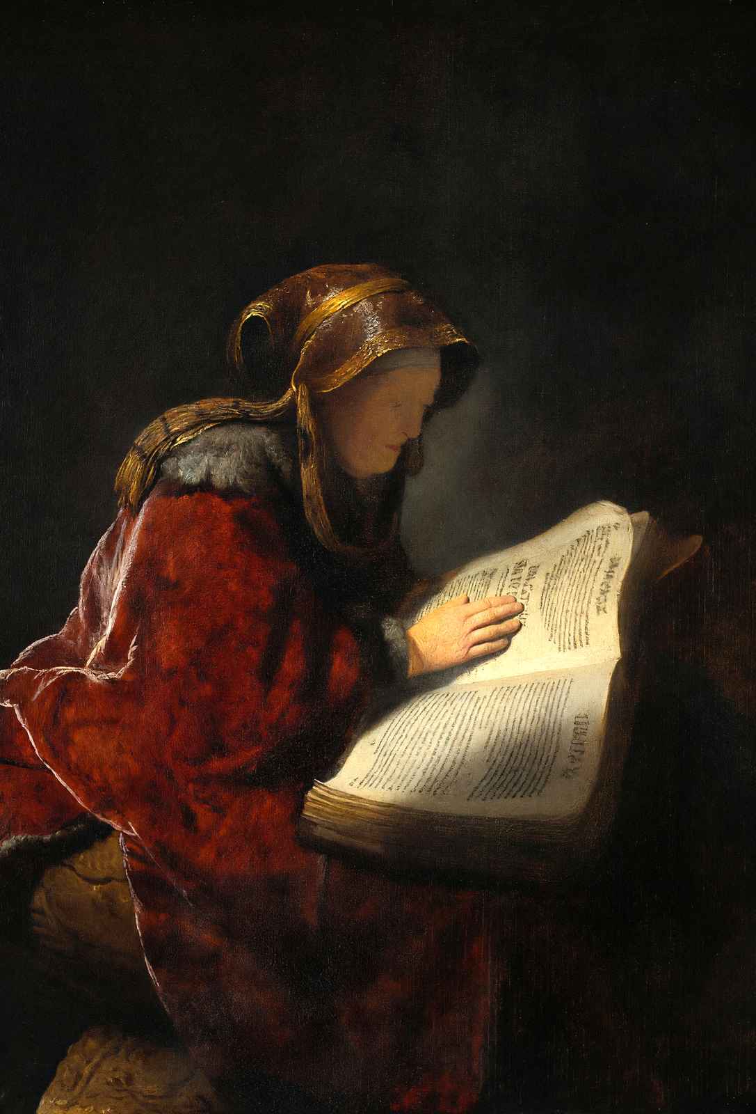 The Prophetess Anna (Rembrandt`S Mother) Art Print 1631 by Rembrandt (6 Sizes)