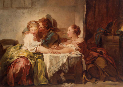 The Prize of a Kiss Fine Art Print 1760 by Jean-Honore Fragonard (6 Sizes)