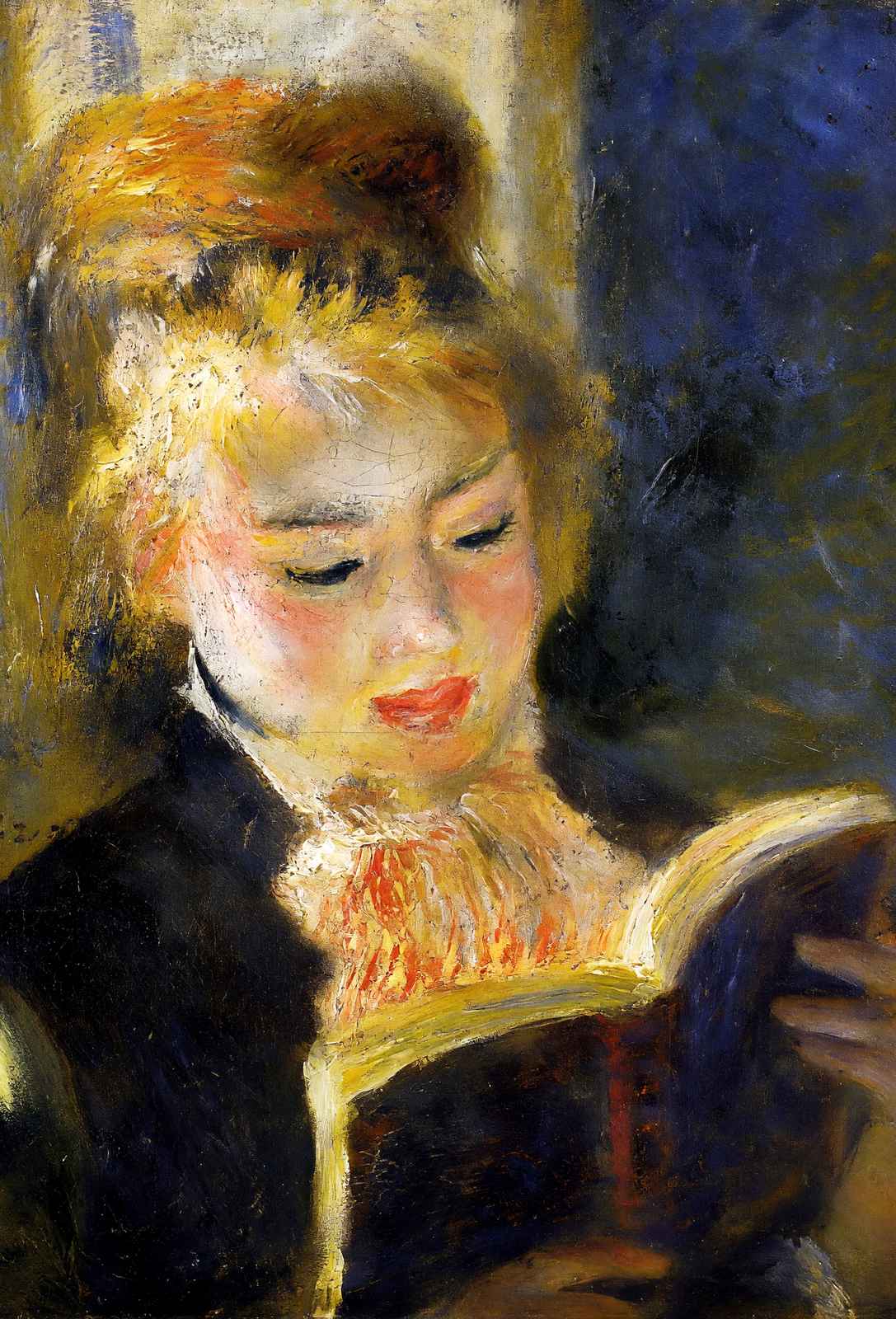 The Reader (Young Woman Reading a Book) 1876 by Renoir Art Print (6 Sizes)