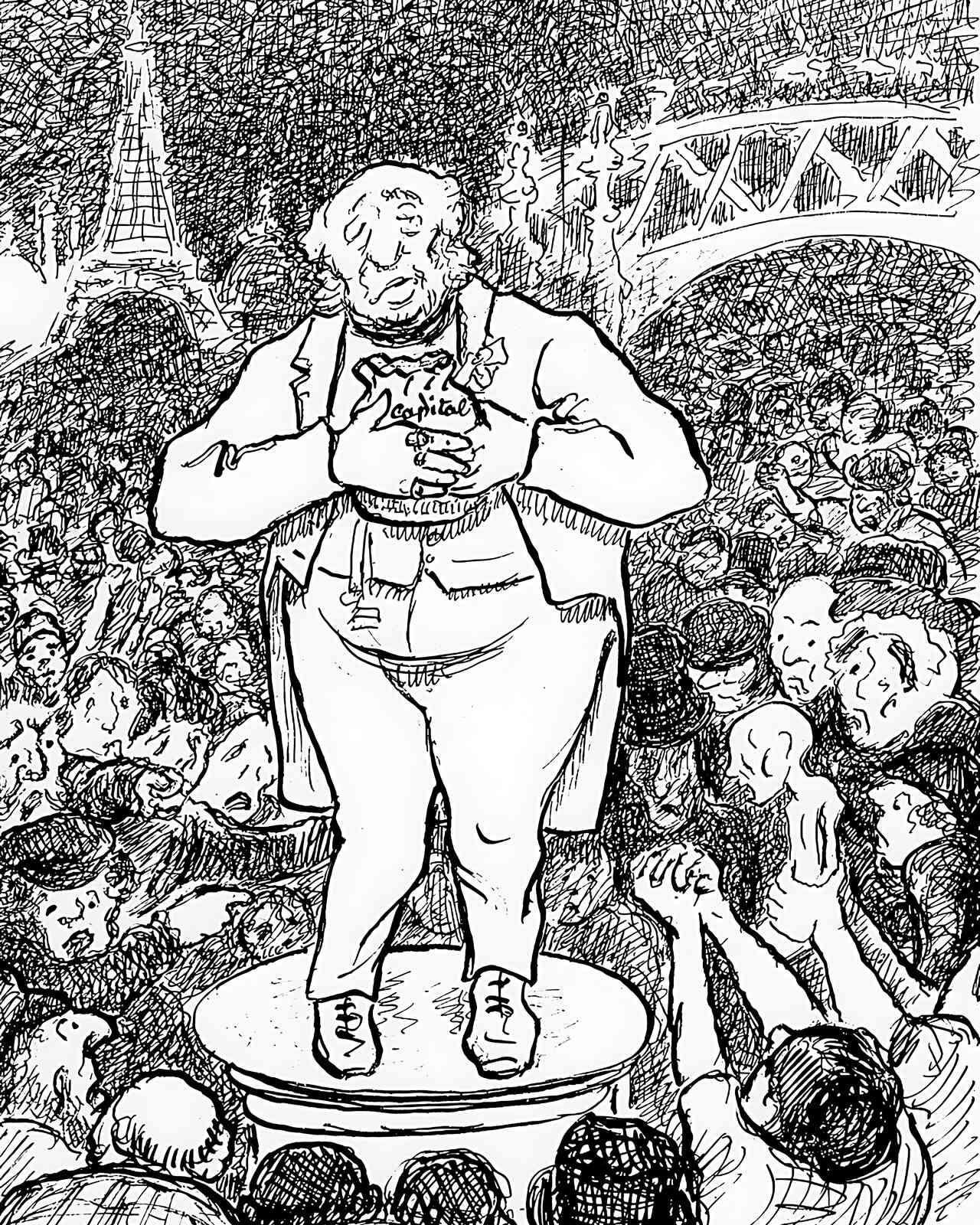 The War of Haves and Have Nots Painting by Camille Pissarro 8x10" Art Print