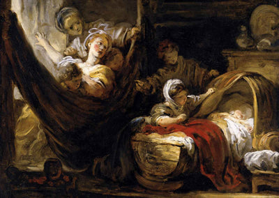 The Cradle 1765 Painting by Jean-Honore Fragonard Art Print (6 Sizes)