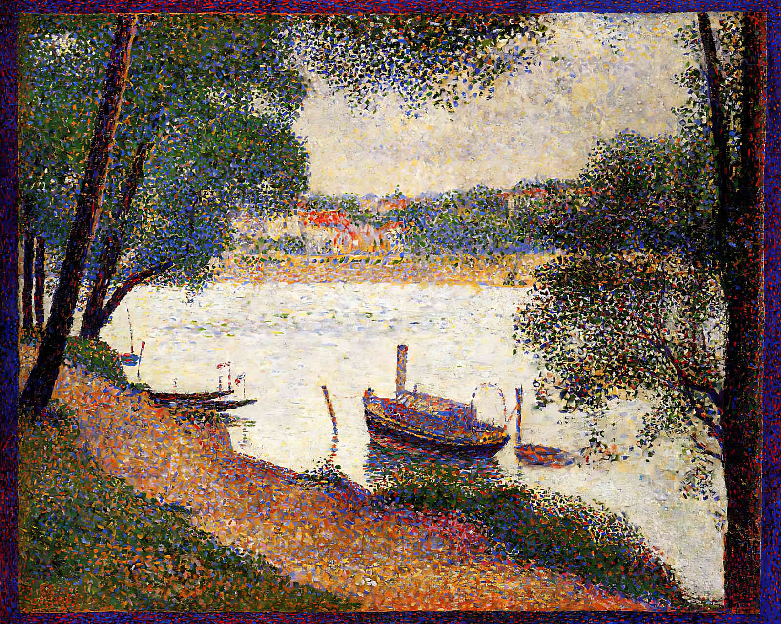 The Seine at La Grande Jatte in the Spring by Georges Seurat 8x10" Art Print