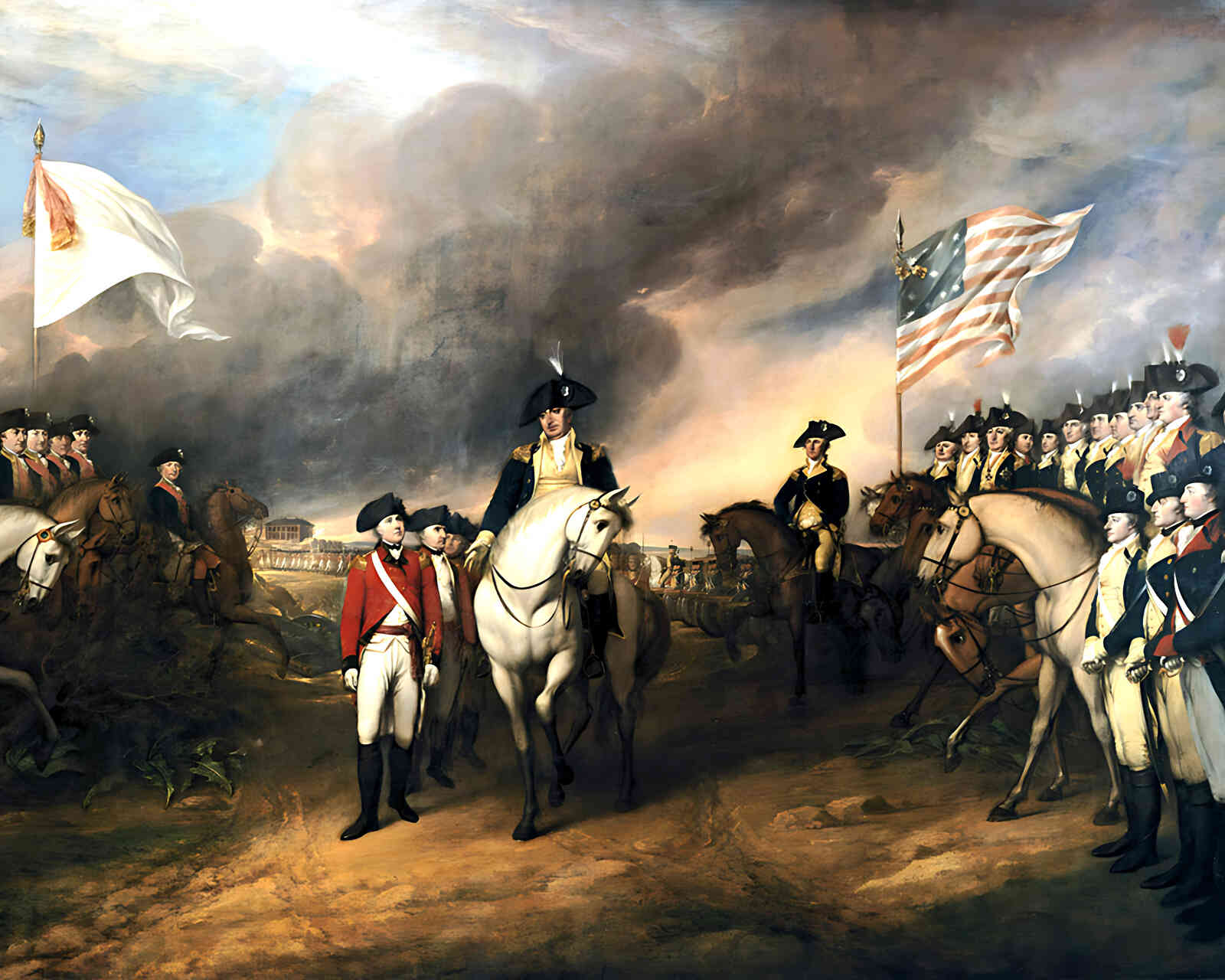 The Surrender of Lord Cornwallis 1820 Painting by John Trumbull 8x10" Art Print