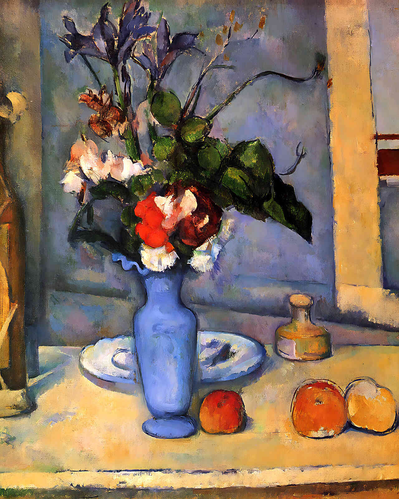 The Blue Vase Painting by Paul Cezanne 8x10" Art Print (Restored Reproduction)