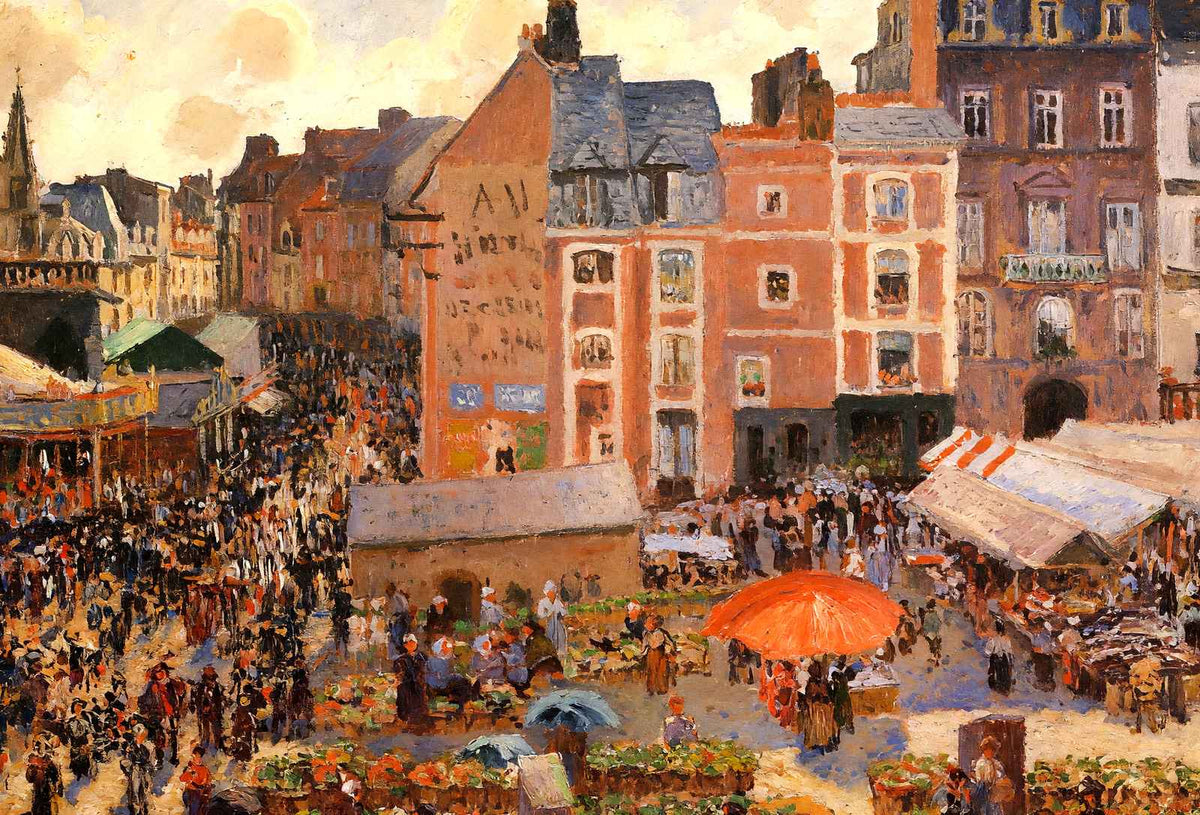 The Fair, Dieppe Sunny Afternoon Art Print 1901 by Camille Pissarro (6 Sizes)
