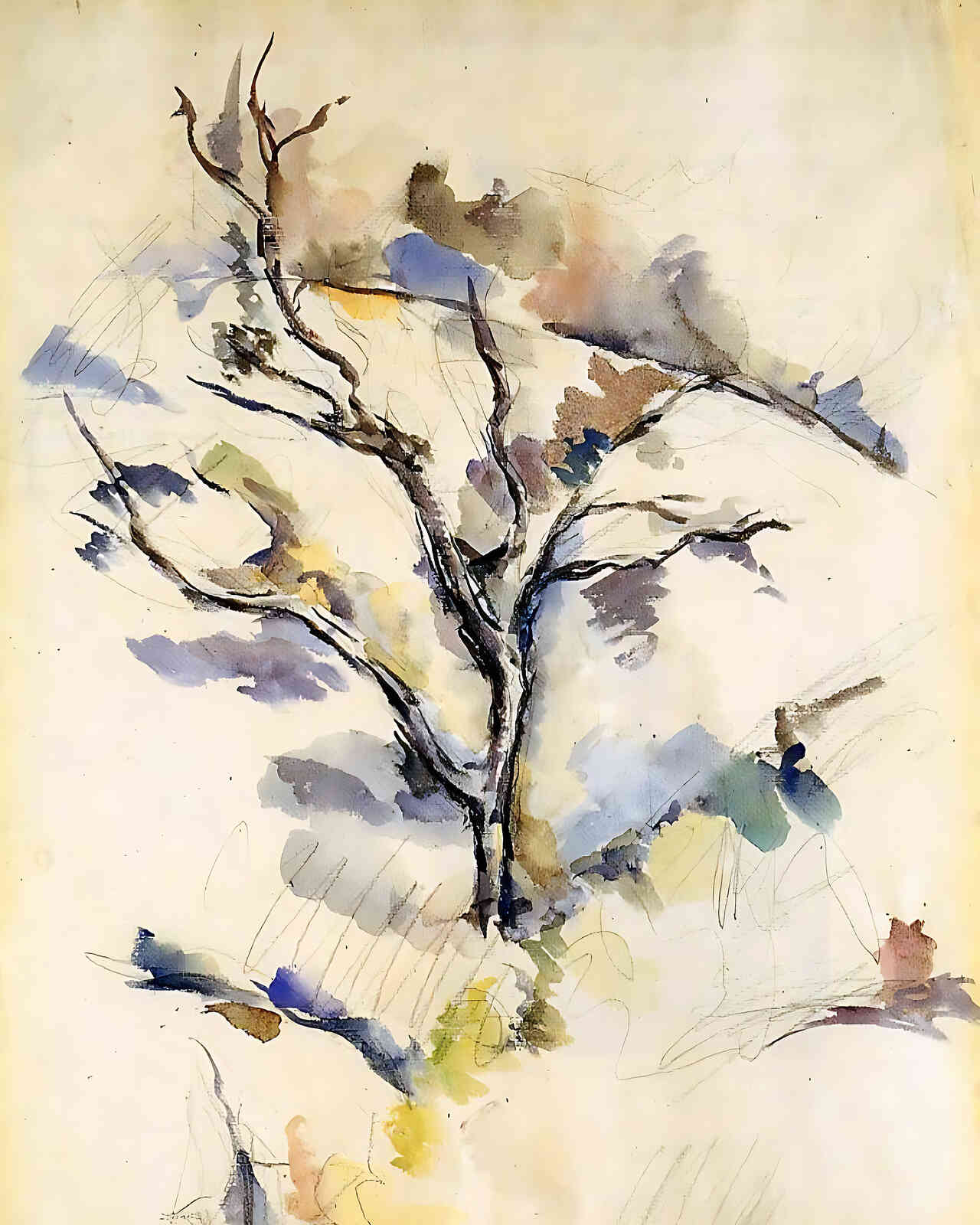 The Oak Painting by Paul Cezanne 8x10" Art Print (Archival Paper)