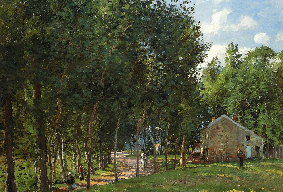 The House in the Forest 1872 Painting by Camille Pissarro Art Print (6 Sizes)