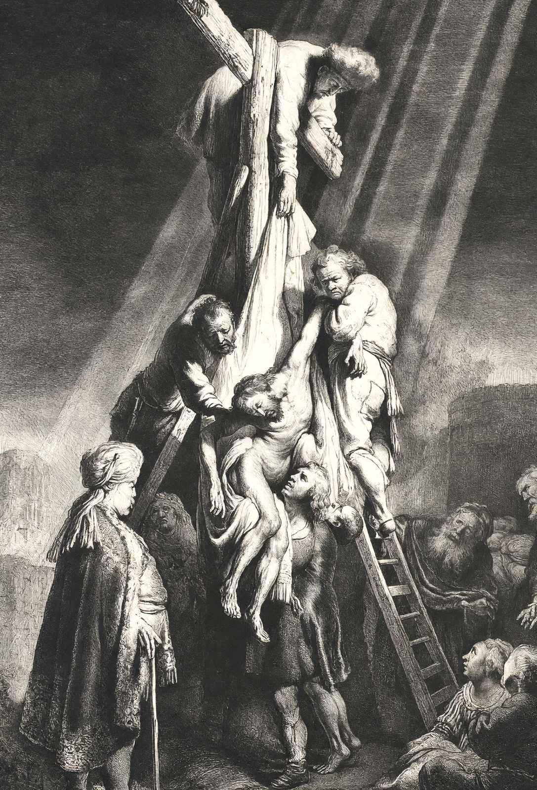 The Descent from the Cross Art Print 1633 Painting by Rembrandt (6 Sizes)