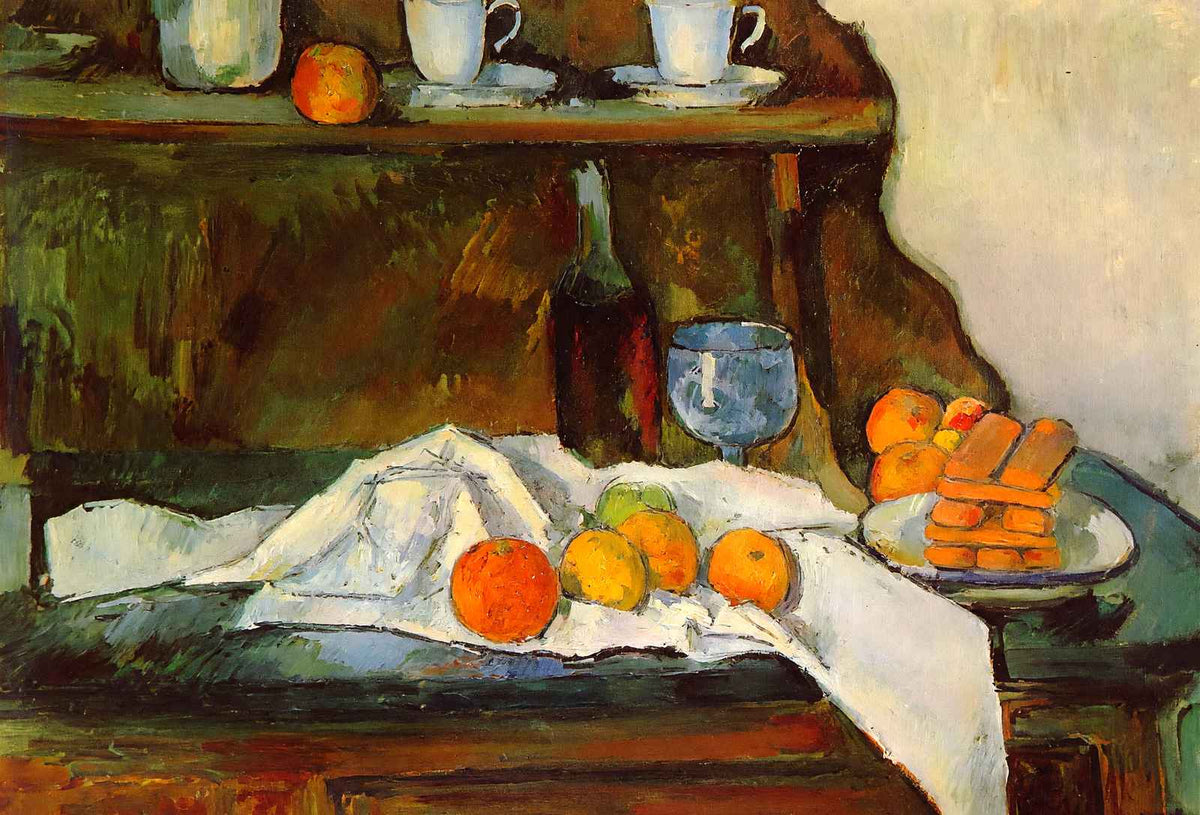 The Buffet 1877 Painting by Paul Cezanne Art Print (6 Sizes) - Restored