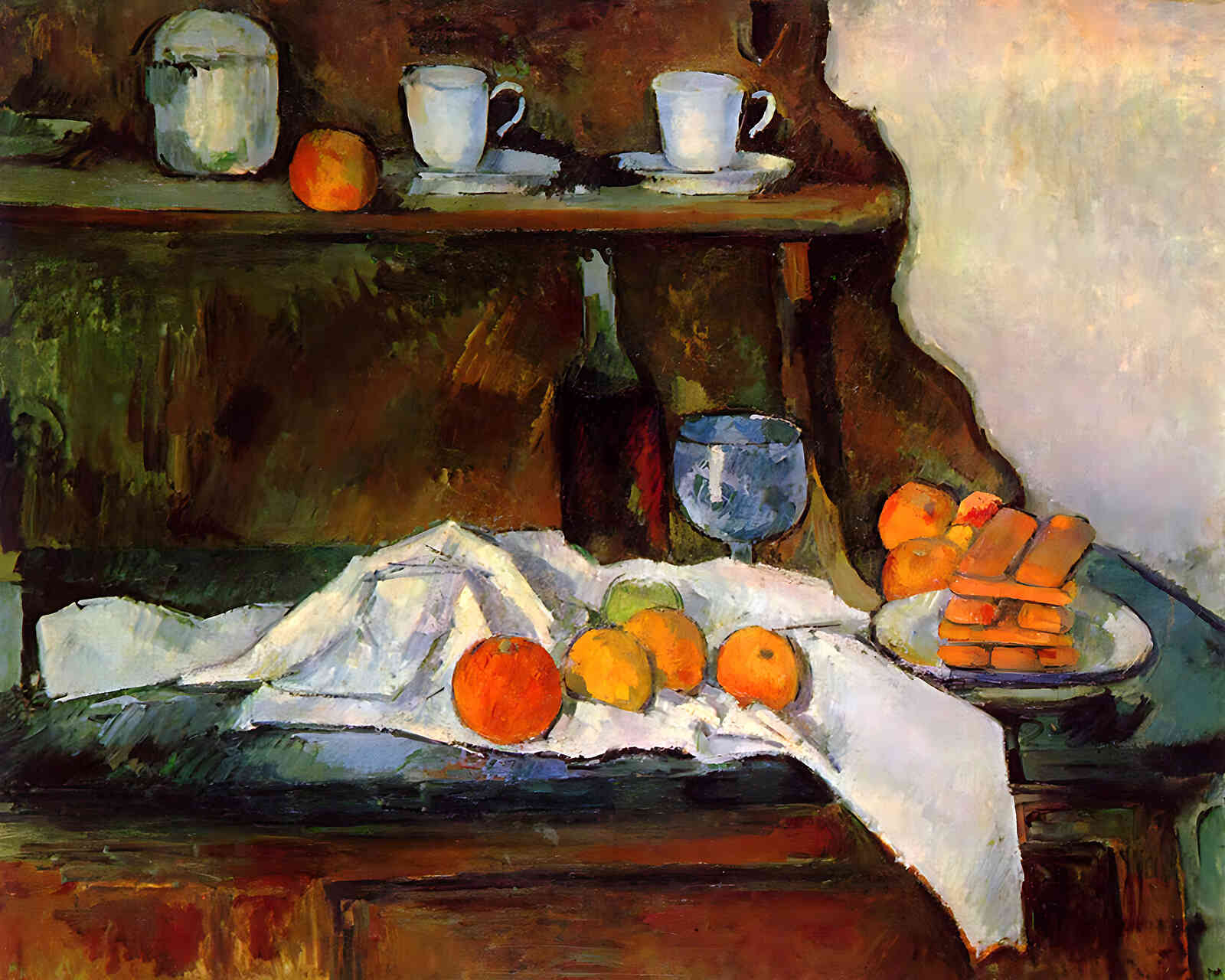 The Buffet Painting by Paul Cezanne 8x10" Art Print - Restored