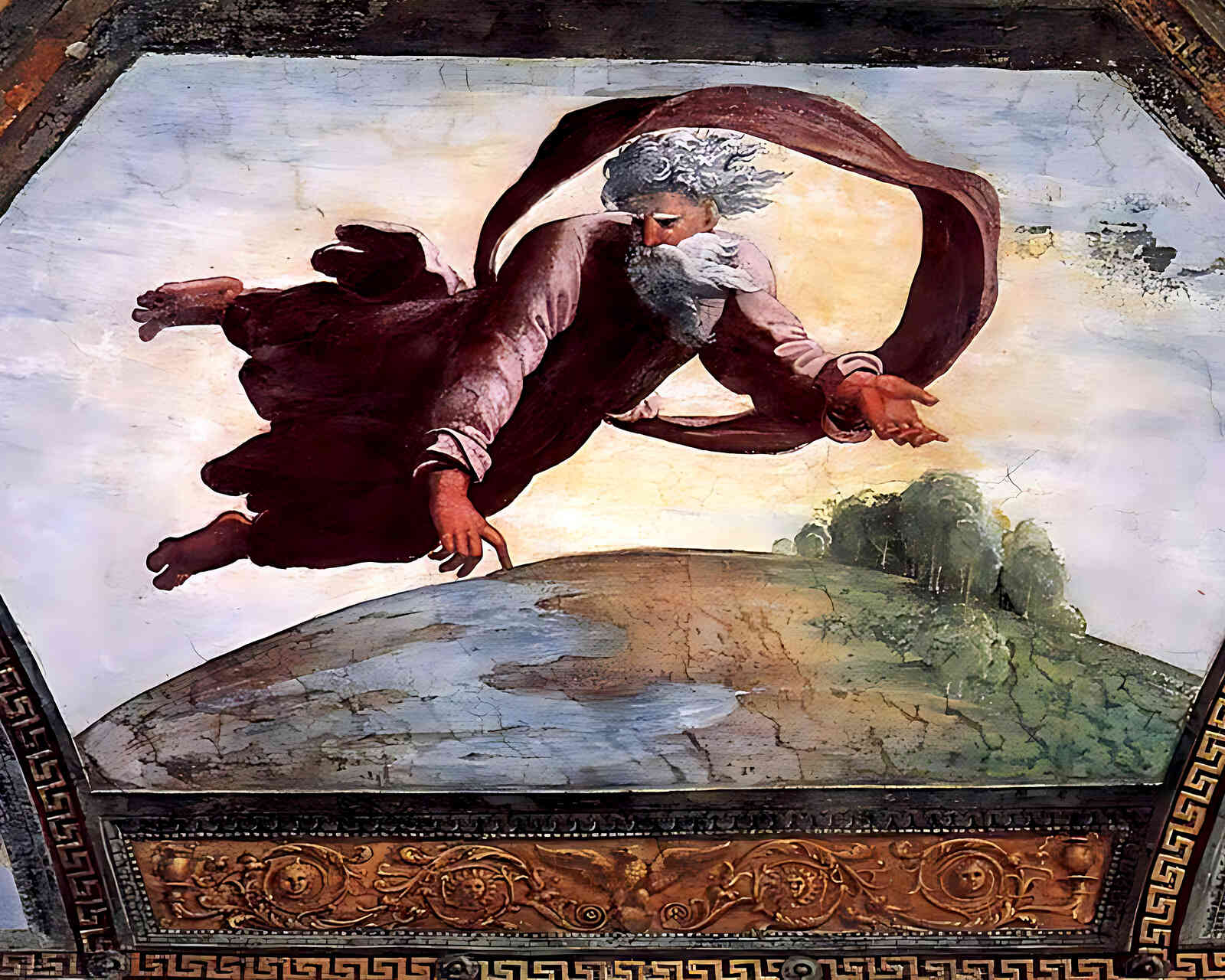 The Separation of Land and Water Painting by Raphael 8x10" Art Print - Acid Free