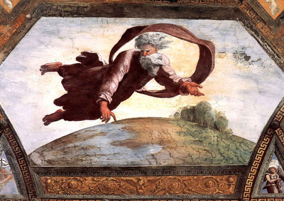 The Separation of Land and Water 1519 Painting by Raphael Art Print (6 Sizes)