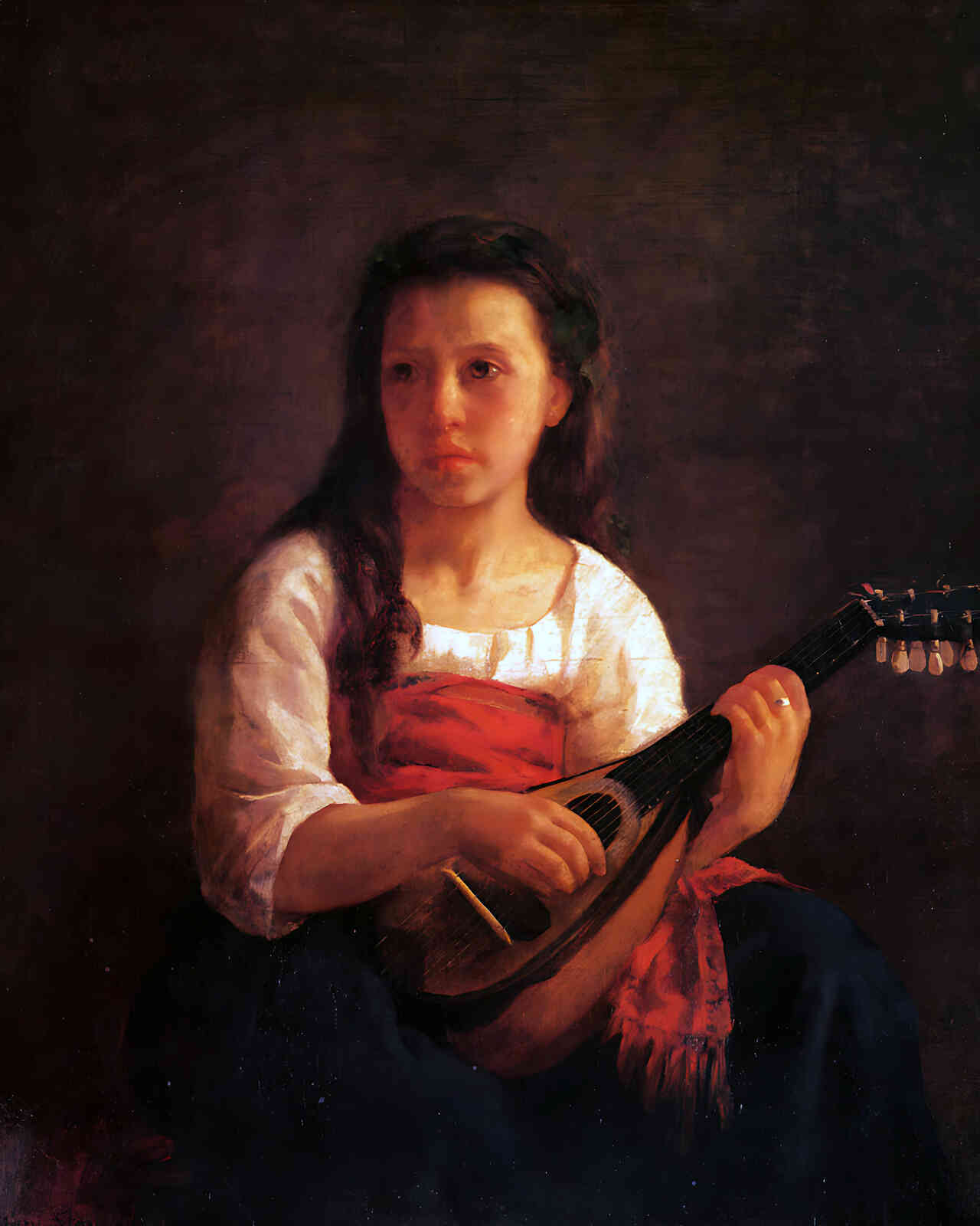 The Mandolin Player Painting by Mary Cassatt 8x10" Art Print (Premium Print)