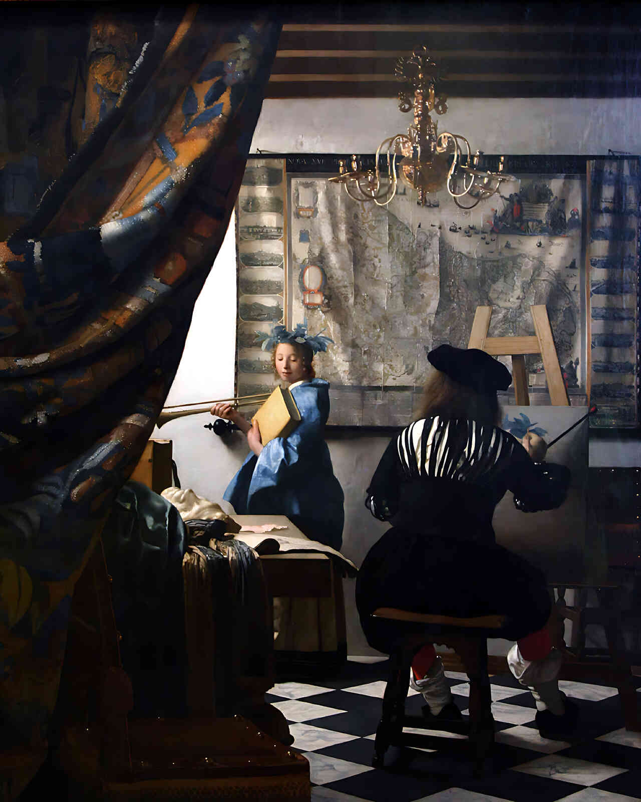 The Art of Painting Painting by Johannes Vermeer 8x10" Art Print (Premium Print)