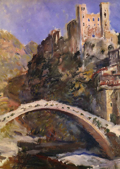 The Castle of Dolceacqua Fine Art Print 1884 Painting by Claude Monet (6 Sizes)