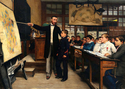 The Geography Lesson Painting by Albert Bettannier Art Print (6 Sizes)