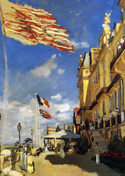 The Hotel des Roches Noires at Trouville 1870 by Monet Art Print (6 Sizes)