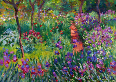 The Iris Garden at Giverny 1899 Painting by Claude Monet Art Print (6 Sizes)