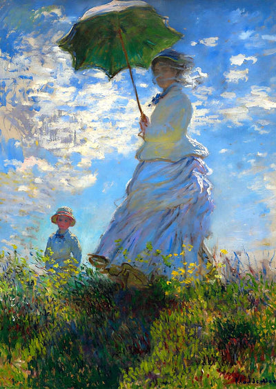 The Promenade, Woman with a Parasol 1875 by Claude Monet Art Print (6 Sizes)