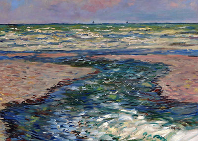 The Seacoast of Pourville, Low Tide 1882 by Claude Monet Art Print (6 Sizes)