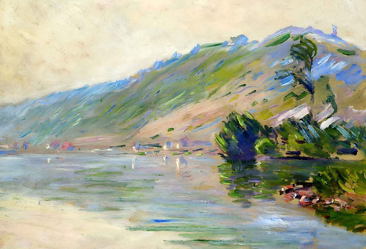 The Seine at Port-Villes, Clear Weather 1894 by Claude Monet Art Print (6 Sizes)
