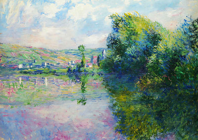 The Siene at Vetheuil Art Print 1880 Painting by Claude Monet (6 Sizes)