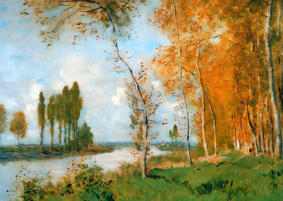 The Spring in Argentuil 1872 Painting by Claude Monet Art Print (6 Sizes)