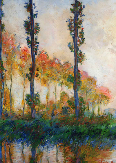 The Three Trees, Autumn Art Print 1891 Painting by Claude Monet (6 Sizes)