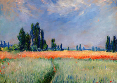 The Wheat Field 1881 Painting by Claude Monet Art Print (6 Sizes) - Retouched
