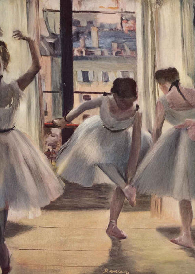 Three Dancers in an Exercise Hall 1880 by Edgar Degas Art Print (6 Sizes)