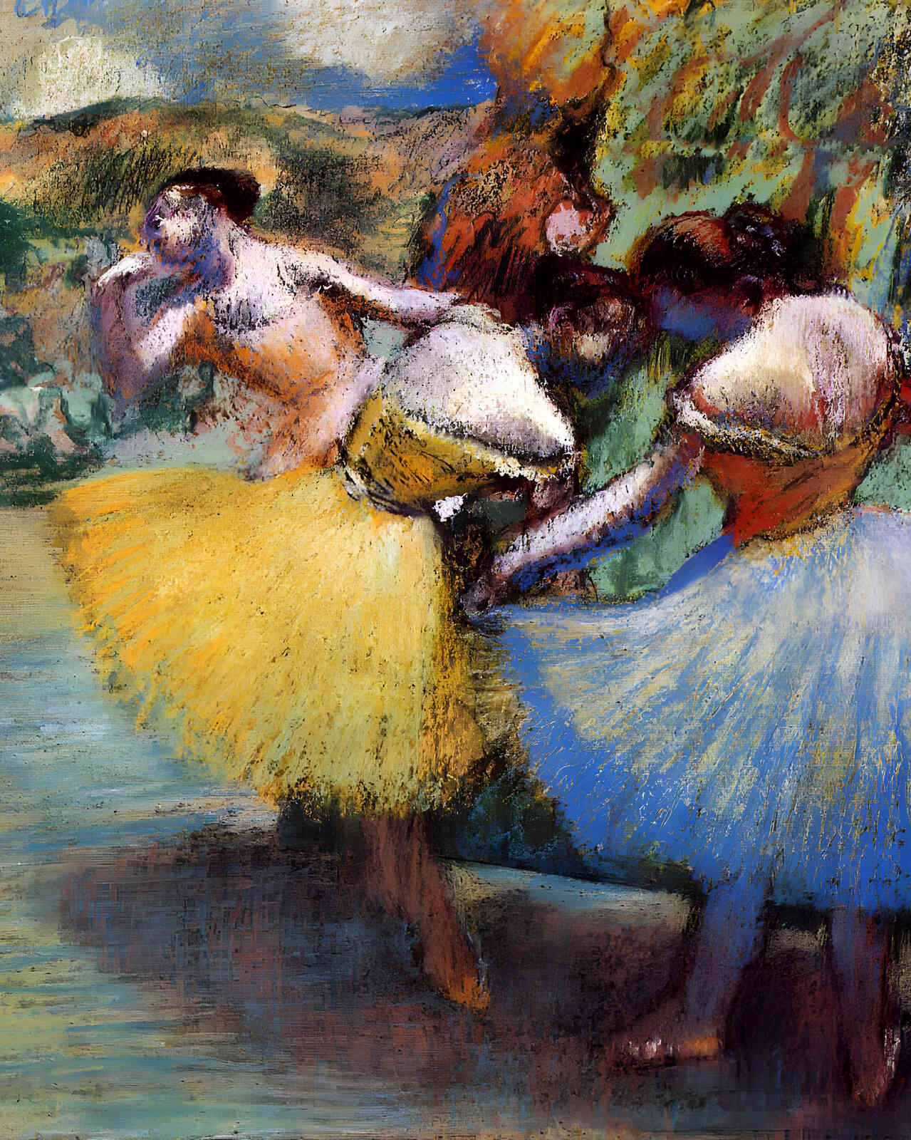 Three Dancers 1901 Painting by Edgar Degas 8x10" Art Print