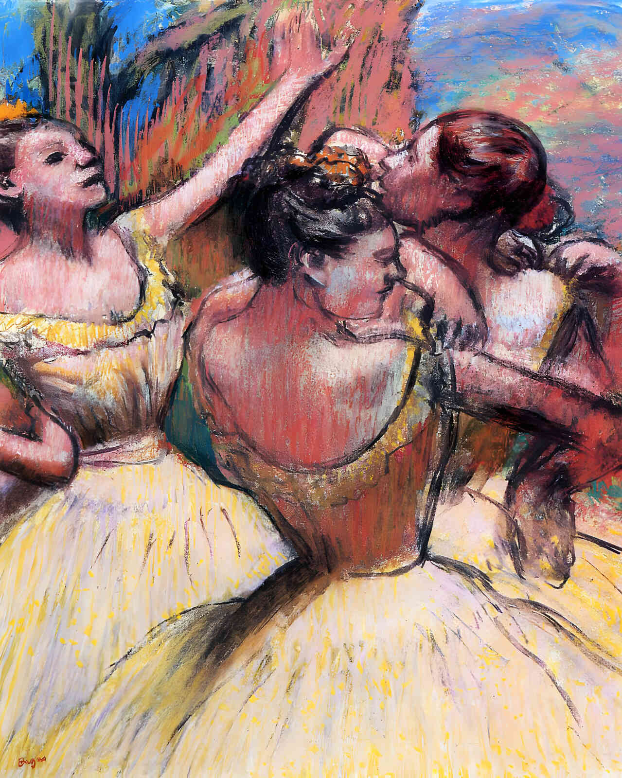 Three Dancers 1899 Painting by Edgar Degas 8x10" Art Print