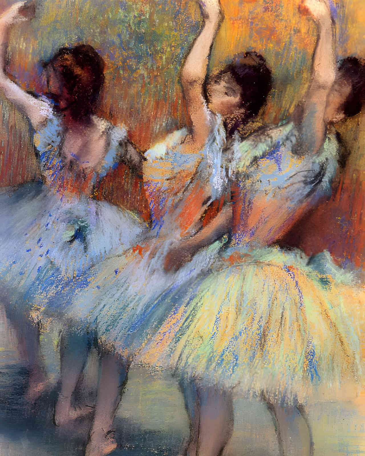 Three Dancers 1893 Painting by Edgar Degas 8x10" Art Print