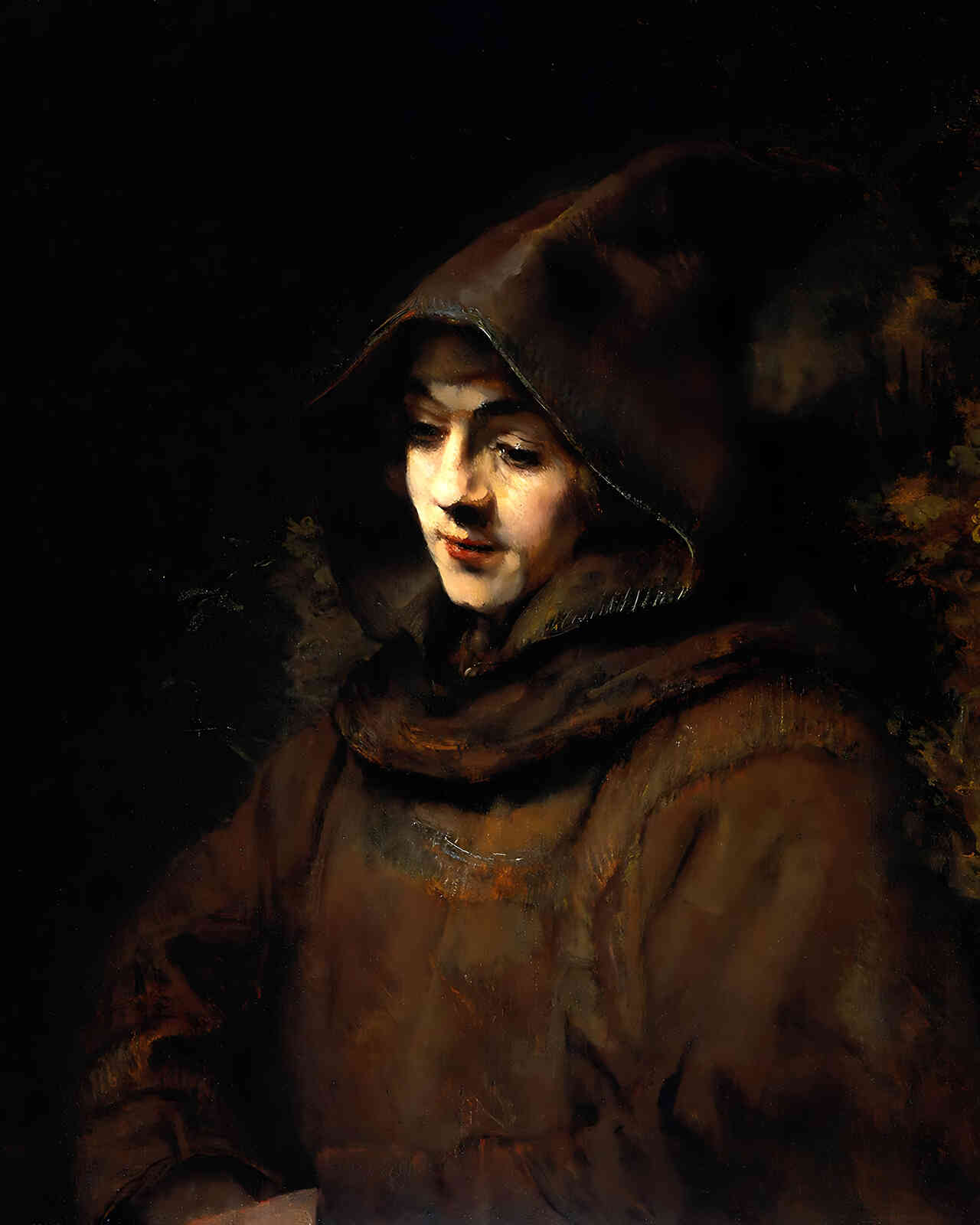 Titus Van Rijn in a Monk`s Habit Painting by Rembrandt 8x10" Art Print