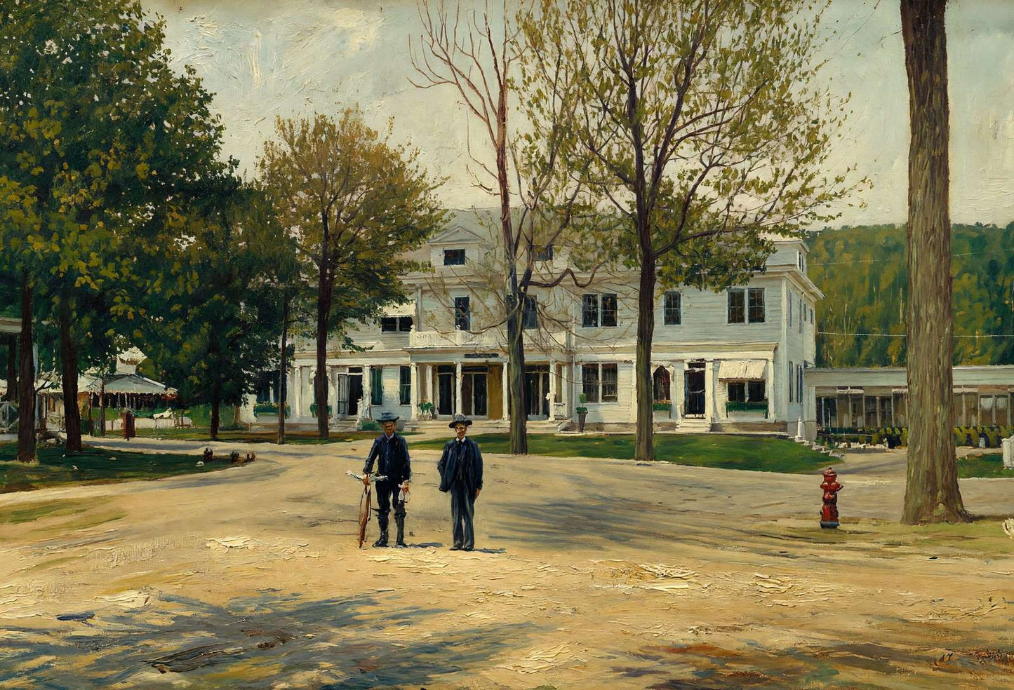 Quartermaster's Building Togus Maine in 1905 Art Print (7 Sizes) - Enhanced
