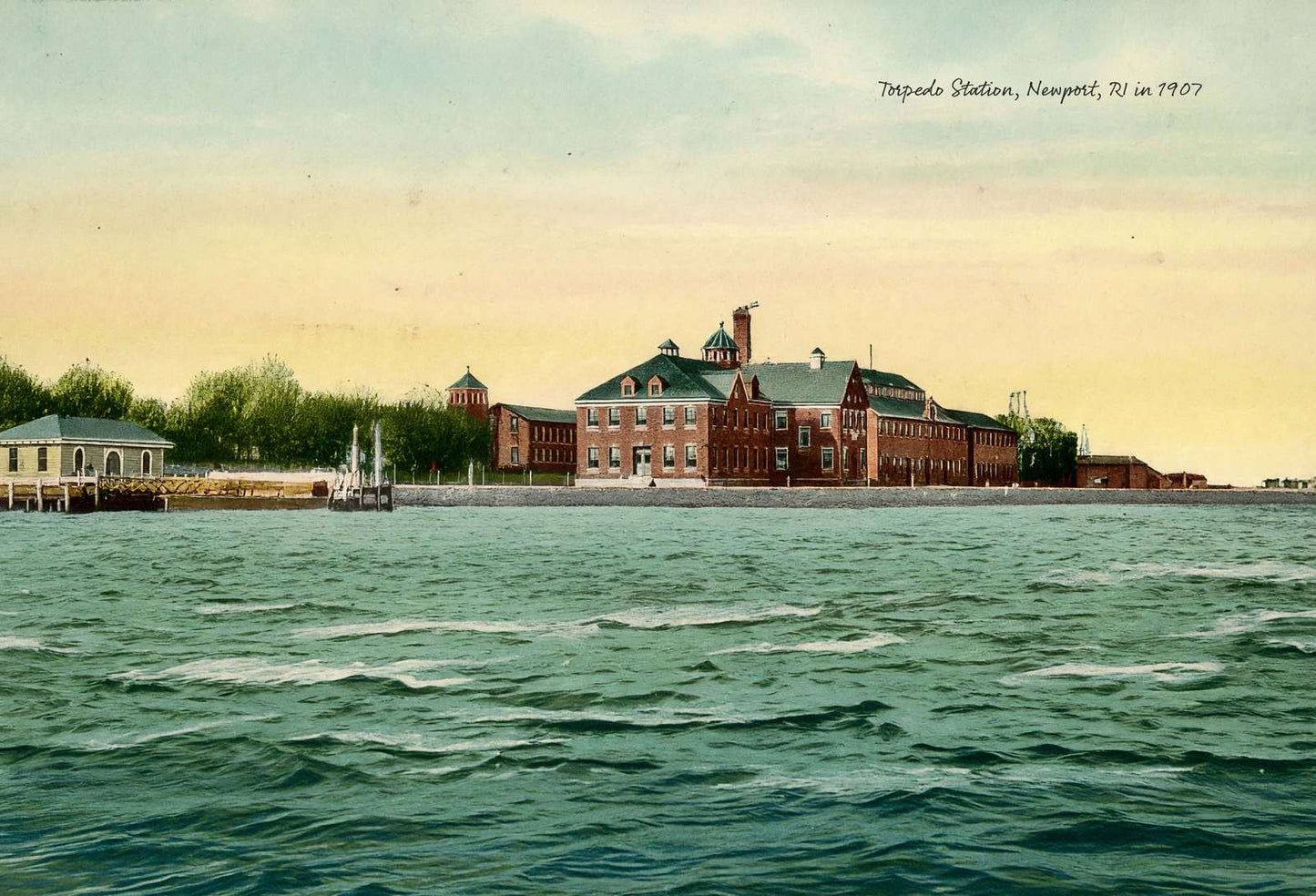Torpedo Station Newport RI in 1907 Vintage Print (6 Sizes) - Premium Print