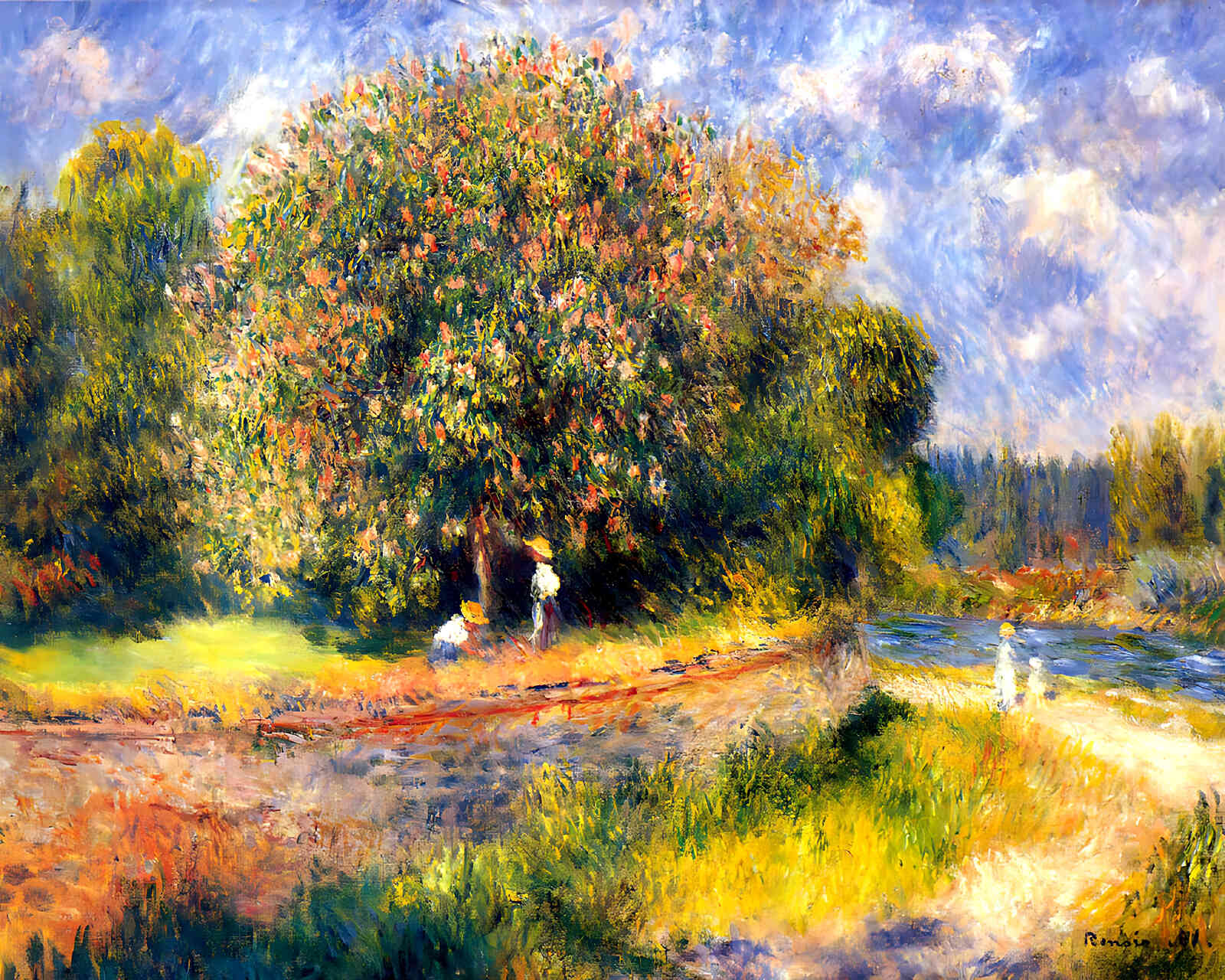 Tree Blooming Painting by Pierre-Auguste Renoir 8x10" Art Print - Acid Free