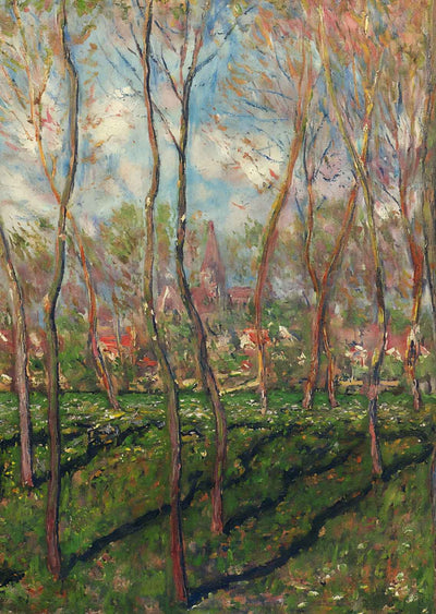 Trees in Winter, View of Bennecourt 1887 by Claude Monet Art Print (6 Sizes)